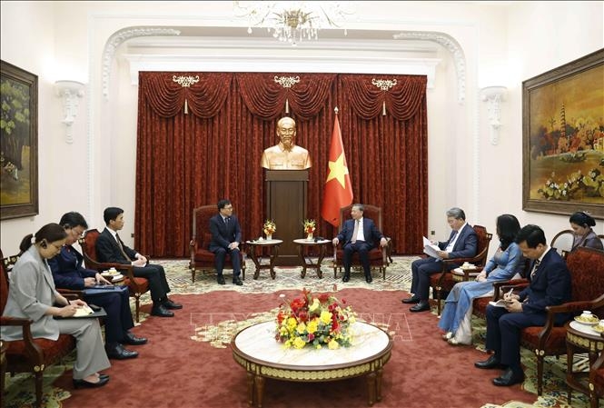 Quang cảnh buổi tiếp. Ảnh: Thống Nhất/TTXVN