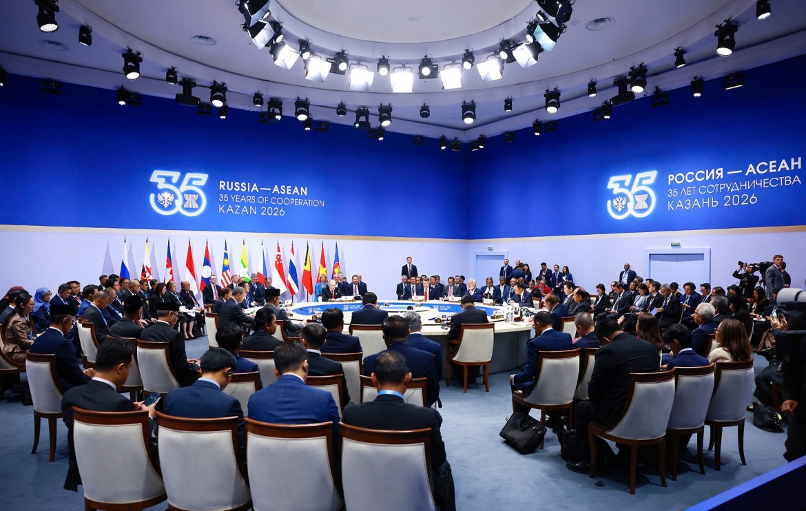 Phiên toàn thể Hội nghị Cấp cao Kỷ niệm 35 năm quan hệ ASEAN - Nga tại thành phố Kazan, Cộng hòa Tatarstan, Liên bang Nga. Ảnh: baochinhphu.vn