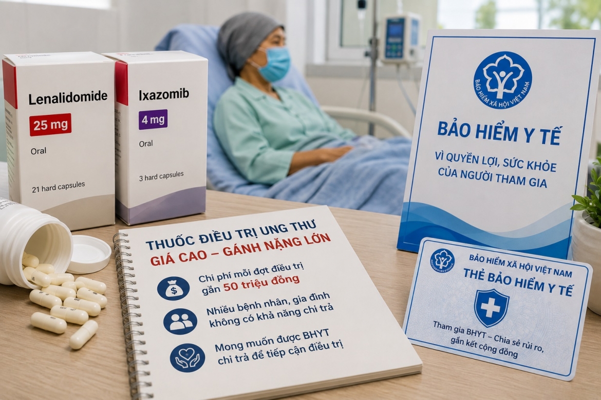Mỗi đợt điều trị bằng các loại thuốc trên có chi phí gần 50 triệu đồng, tạo gánh nặng tài chính rất lớn đối với gia đình (ảnh minh họa AI)