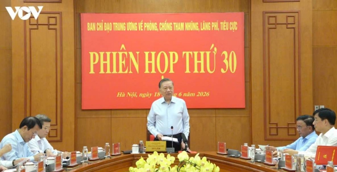 Tổng Bí thư, Chủ tịch nước Tô Lâm chủ trì Phiên họp 30 của Ban Chỉ đạo Trung ương về phòng, chống tham nhũng, lãng phí, tiêu cực.