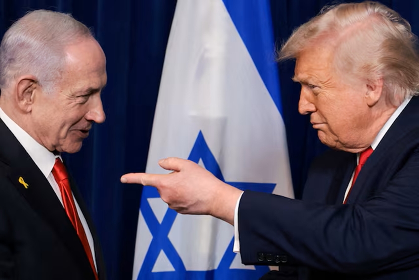Tổng thống Mỹ Donald Trump và Thủ tướng Israel Benjamin Netanyahu. Ảnh: Reuters
