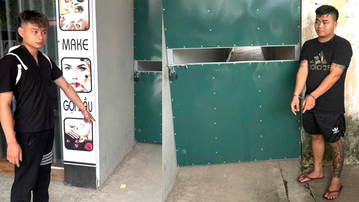 Đối tượng Phạm Quốc Cường (ảnh trái) và đối tượng Vũ Văn Long
