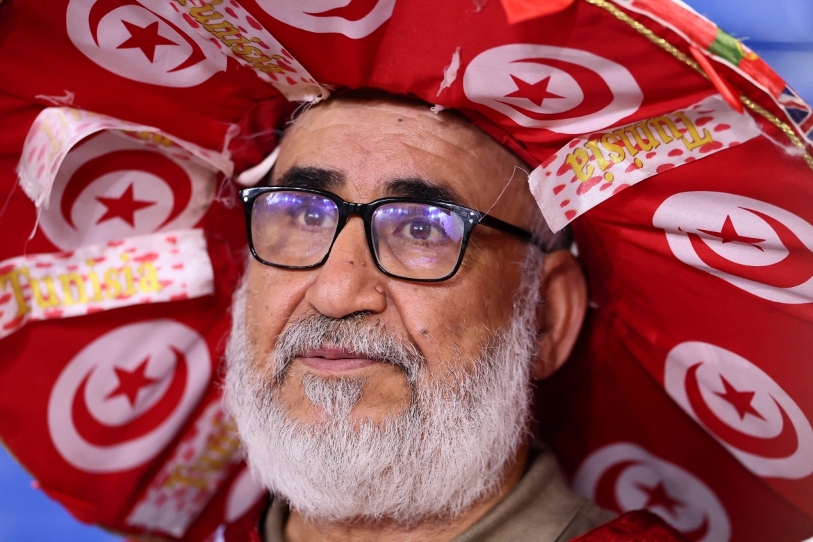 Người hâm mộ đội tuyển Tunisia có mặt cổ vũ đội nhà. (Ảnh: Reuters)