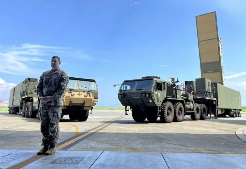Hệ thống tên lửa Typhon tại căn cứ không quân Iwakuni - Nhật Bản, tháng 9/2025. Ảnh: Reuters