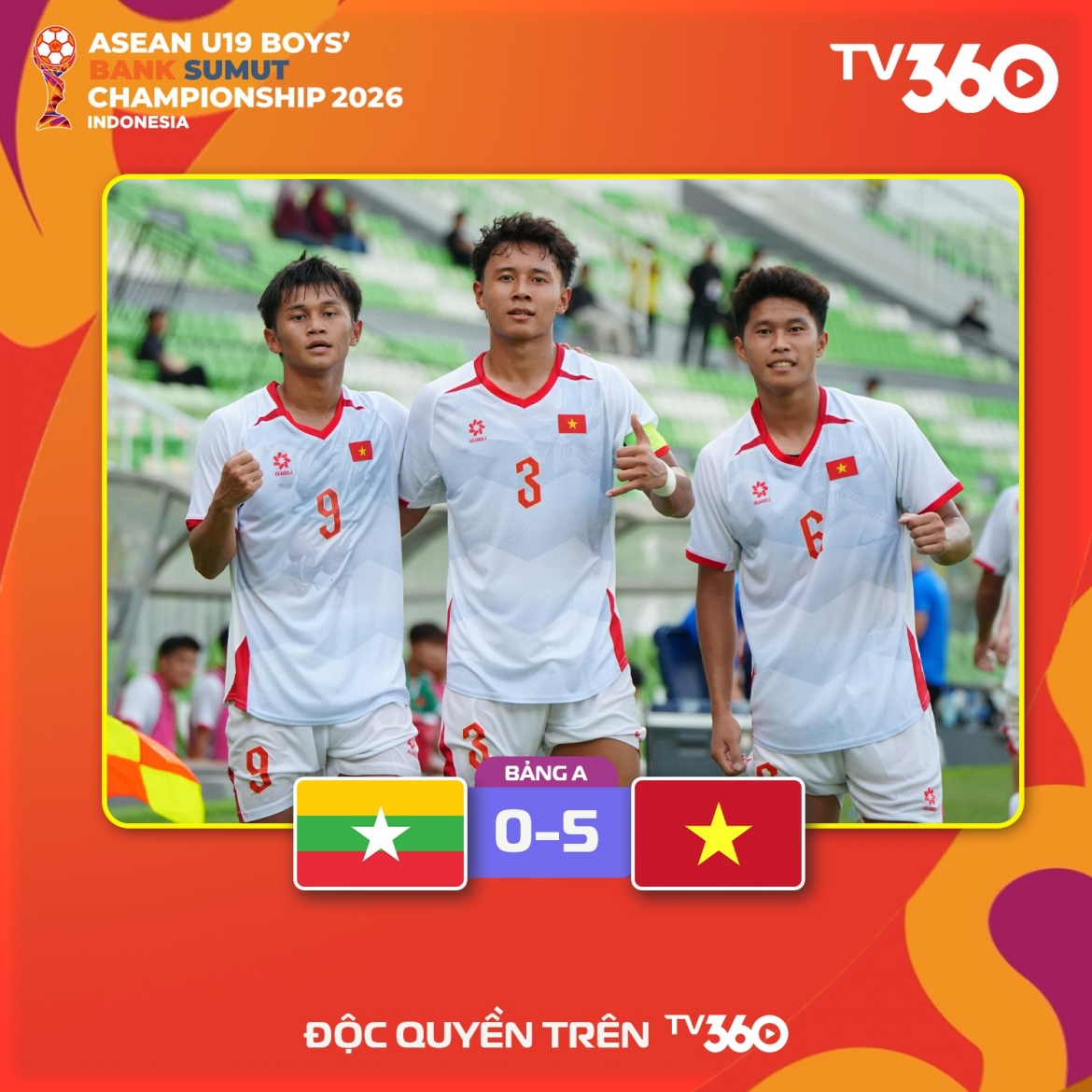 U19 Việt Nam thắng đậm U19 Myanmar.