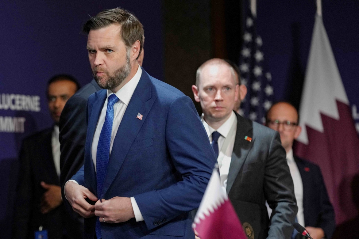 Phó Tổng thống Mỹ JD Vance tại cuộc đàm phán ở Thụy Sĩ ngày 21/6 (Ảnh: Reuters)