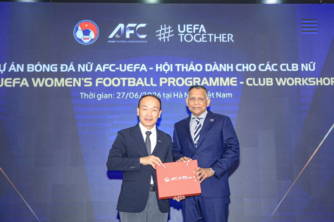 Đại diện AFC, ông Amir Assokan Bin Abdullah đánh giá bóng đá nữ Việt Nam còn nhiều dư địa phát triển (Ảnh: VFF)