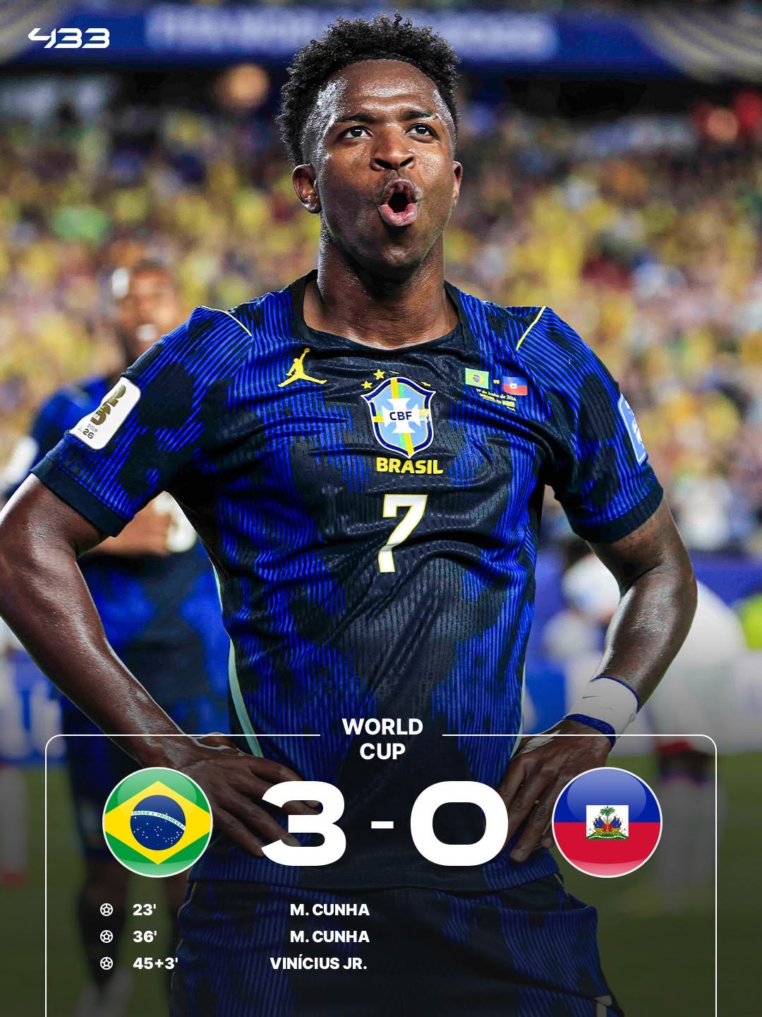 Brazil phá kỷ lục ghi bàn tại World Cup sau trận thắng Haiti.