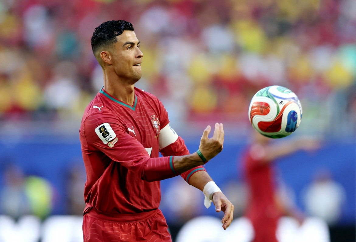 Cristiano Ronaldo trong trận Bồ Đào Nha 0-0 Colombia. (Ảnh: Reuters)