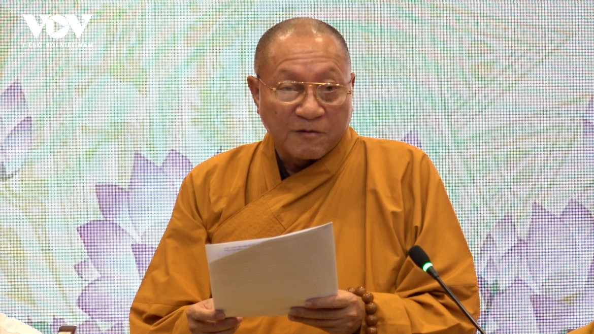 Hòa thượng Thích Gia Quang phát biểu
