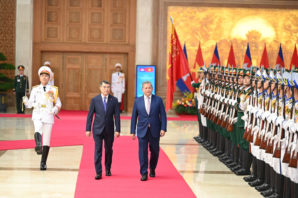 Vào 10h sáng nay (8/6), tại Trụ sở Chính phủ, Thủ tướng Lê Minh Hưng chủ trì Lễ đón chính thức Thủ tướng Vương quốc Campuchia Samdech Moha Borvor Thipadei Hun Manet.