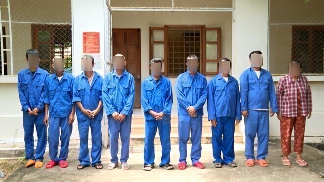 Các đối tượng tại cơ quan điều tra.