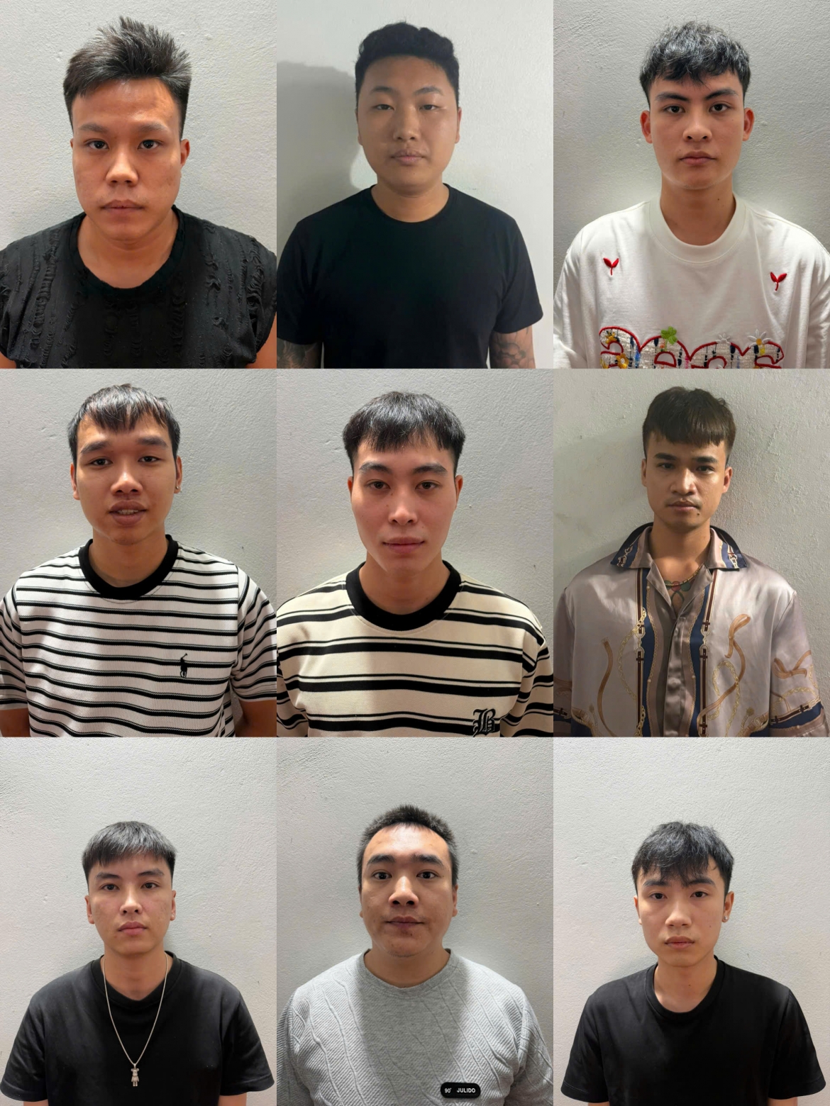 Các đối tượng tại cơ quan công an