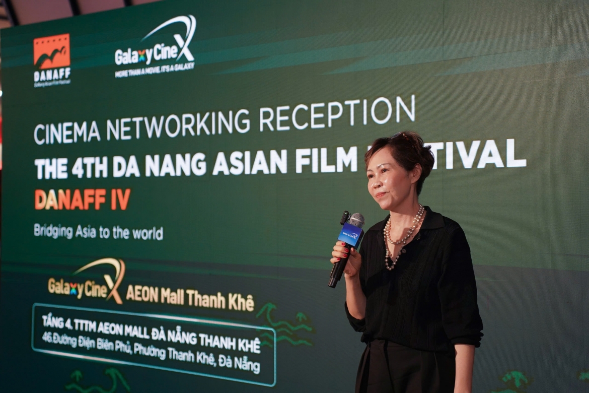 Bà Đinh Thị Thanh Hương, dại diện đơn vị đồng tổ chức Tiệc Kết nối Điện ảnh