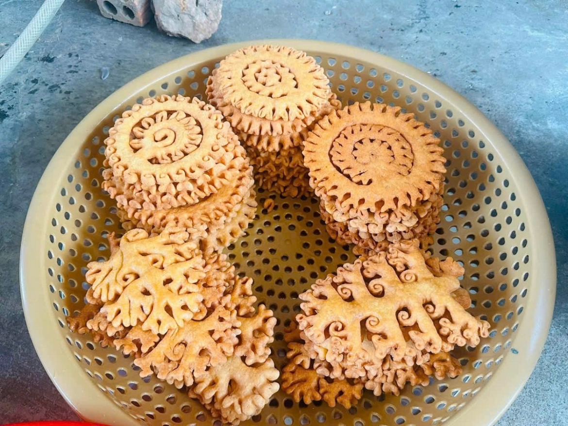 Bánh gừng sau khi chiên xong. Ảnh: BTC