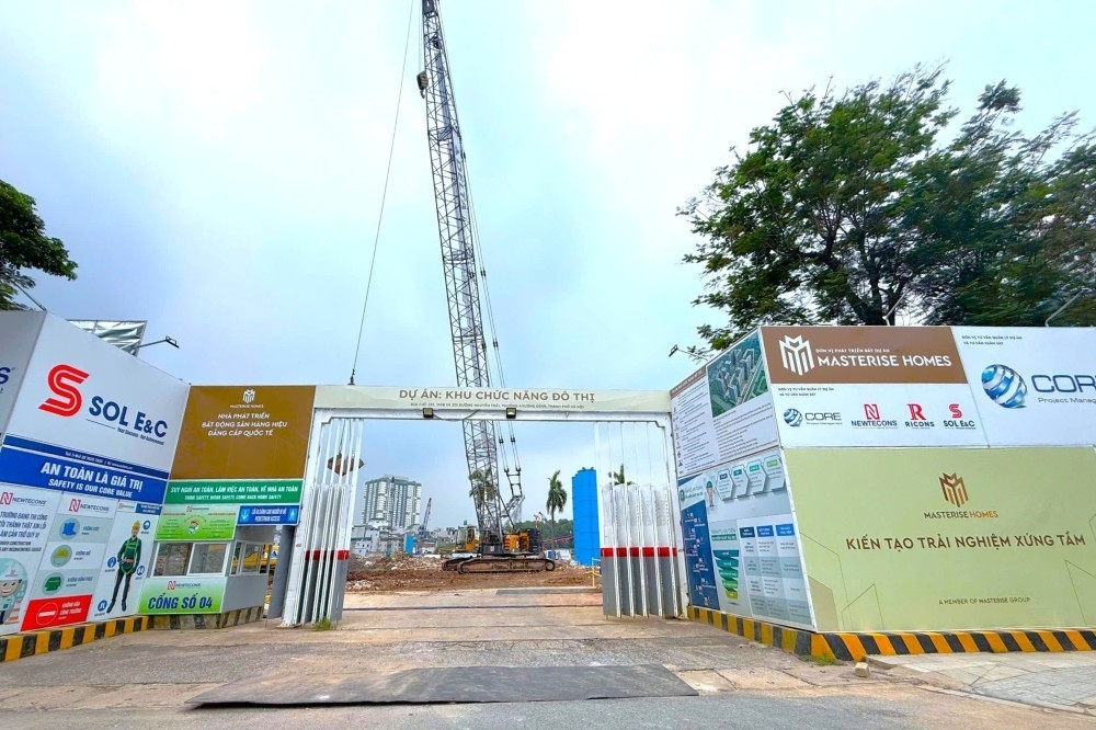 Công trường dự án khu chức năng đô thị tại địa chỉ 233, 233A &amp; 235 Nguyễn Trãi (tên thương mại: Hanoi Seasons Garden) do Masterise Homes phát triển