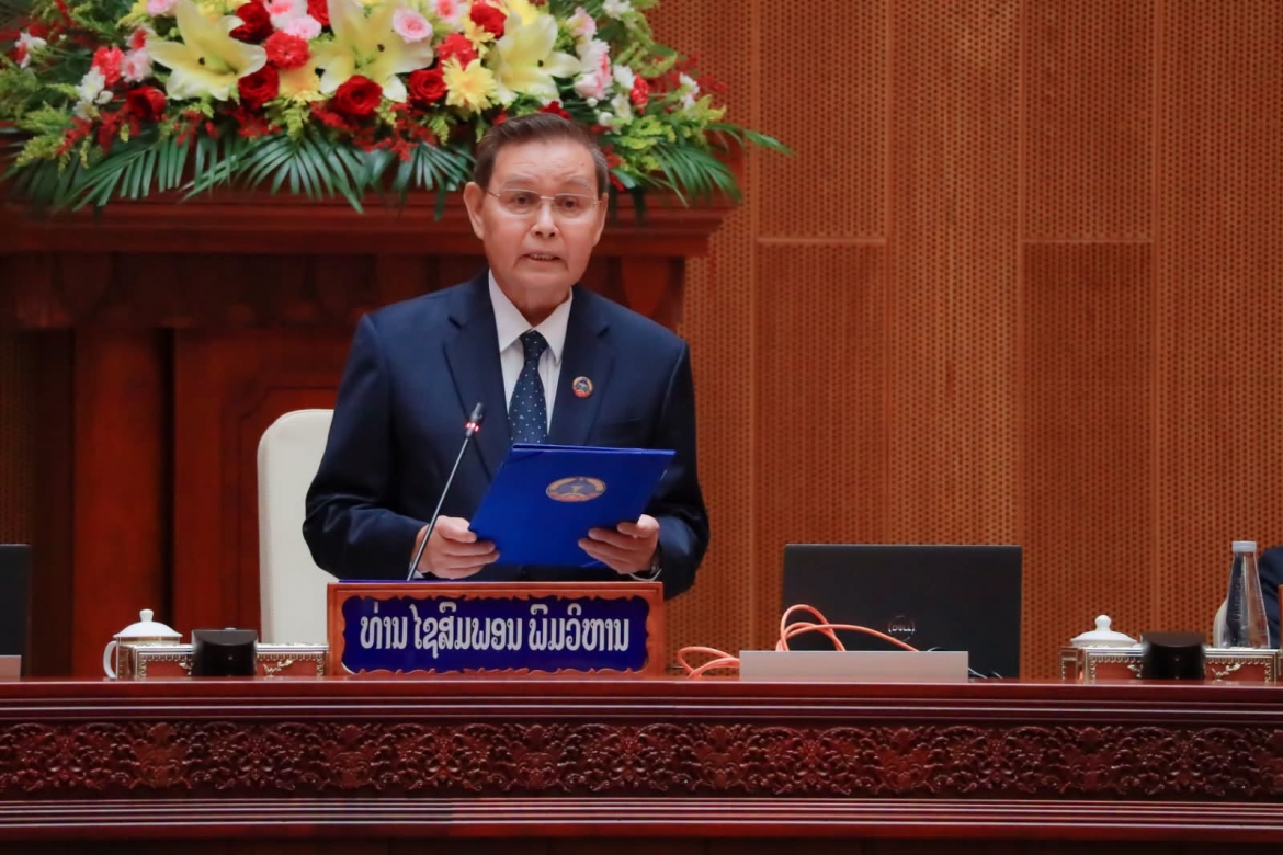 Chủ tịch Quốc hội Lào Xaysomphone Phomvihane. Nguồn: Quốc hội Lào