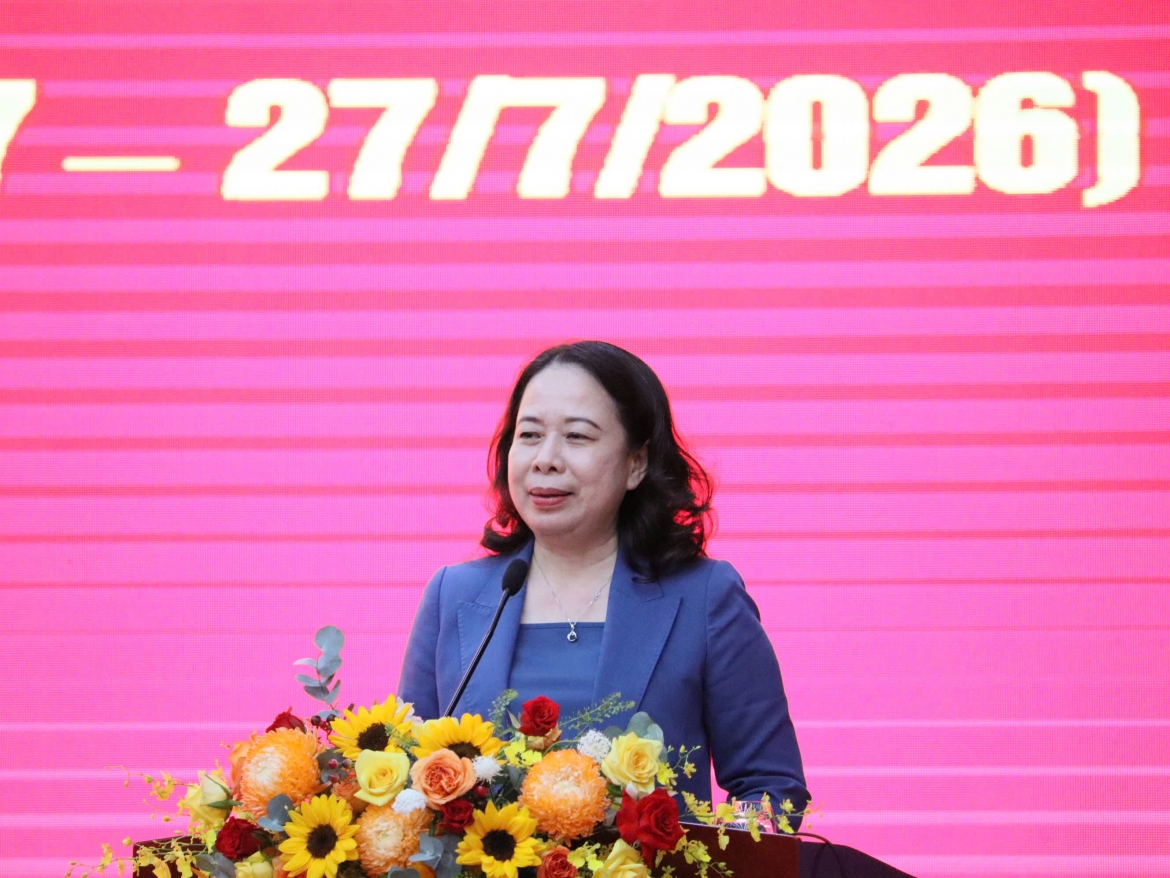 Phó Chủ tịch nước Võ Thị Ánh Xuân phát biểu