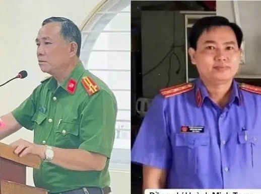 Ông Huỳnh Minh Trung (phải), và ông Nguyễn Hoàng Văn bị Cơ quan điều tra Viện KSND tối cao khởi tố về tội "không truy cứu trách nhiệm hình sự người có tội"