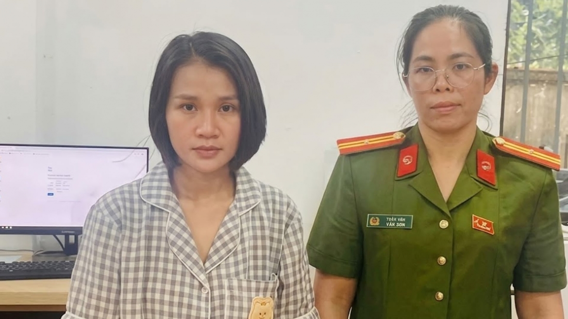 Công an xã Quảng Bị bắt giữ đối tượng Phạm Thị Ngọc Ánh
