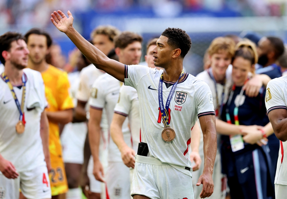 Jude Bellingham có một mùa World Cup thi đấu đáng nhớ trong màu áo ĐT Anh. (Ảnh: Reuters)