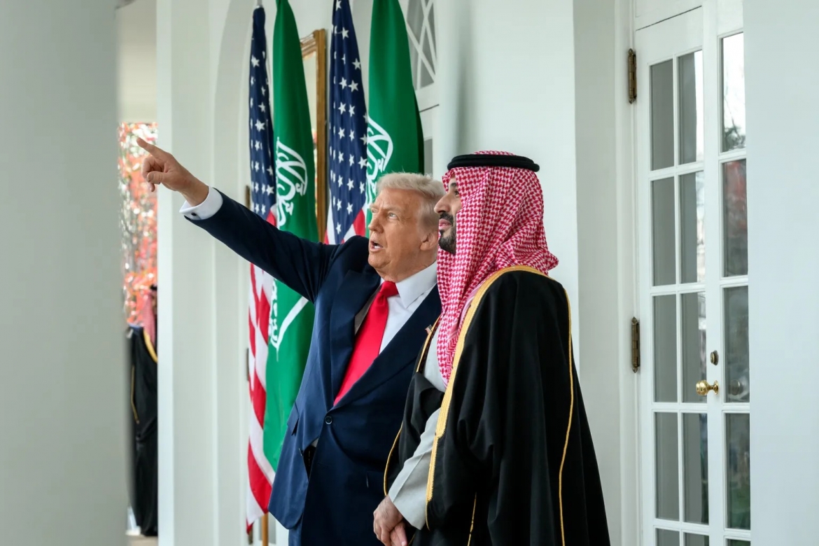 Tổng thống Mỹ Donald Trump đón tiếp Thái tử Saudi Arabia Mohammed Bin Salman tại Nhà Trắng tháng 11/2025 (Ảnh: The White House)