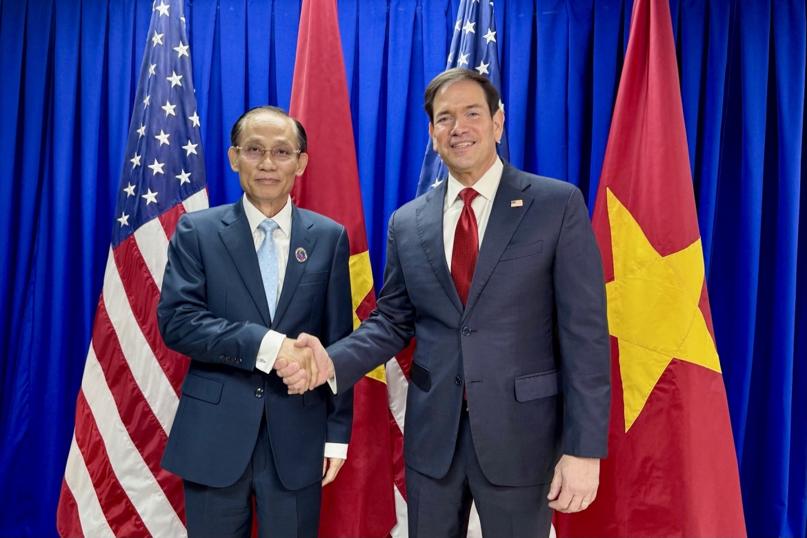 Bộ trưởng Ngoại giao Lê Hoài Trung gặp Ngoại trưởng Hoa Kỳ Marco Rubio.