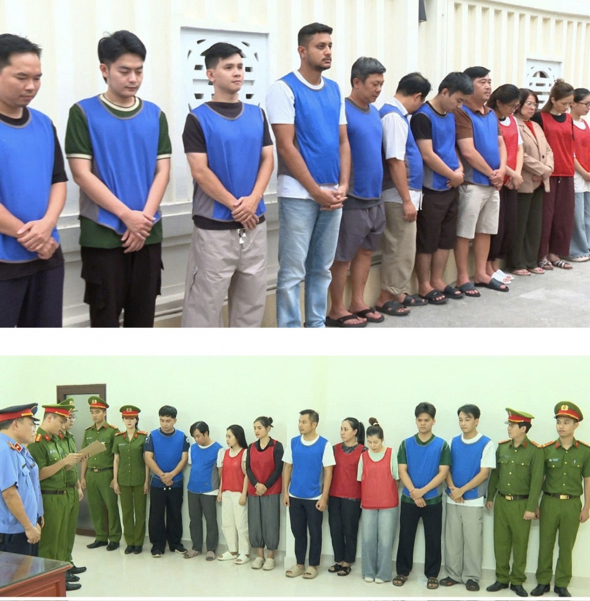 Cơ quan Cảnh sát điều tra Công an tỉnh Thanh Hóa thi hành lệnh khởi tố vụ án, khởi tố bị can. Ảnh: CA Thanh Hóa.