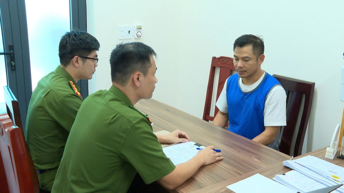 Đối tượng Trịnh Quang Chung. Ảnh: CA Thanh Hóa.