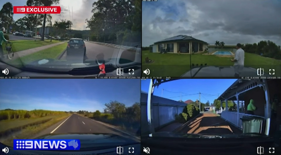 Hình ảnh từ các camera hành trình BlackVue được người sử dụng tiếp cận trên nền tảng của hãng này. Nguồn: 9 News
