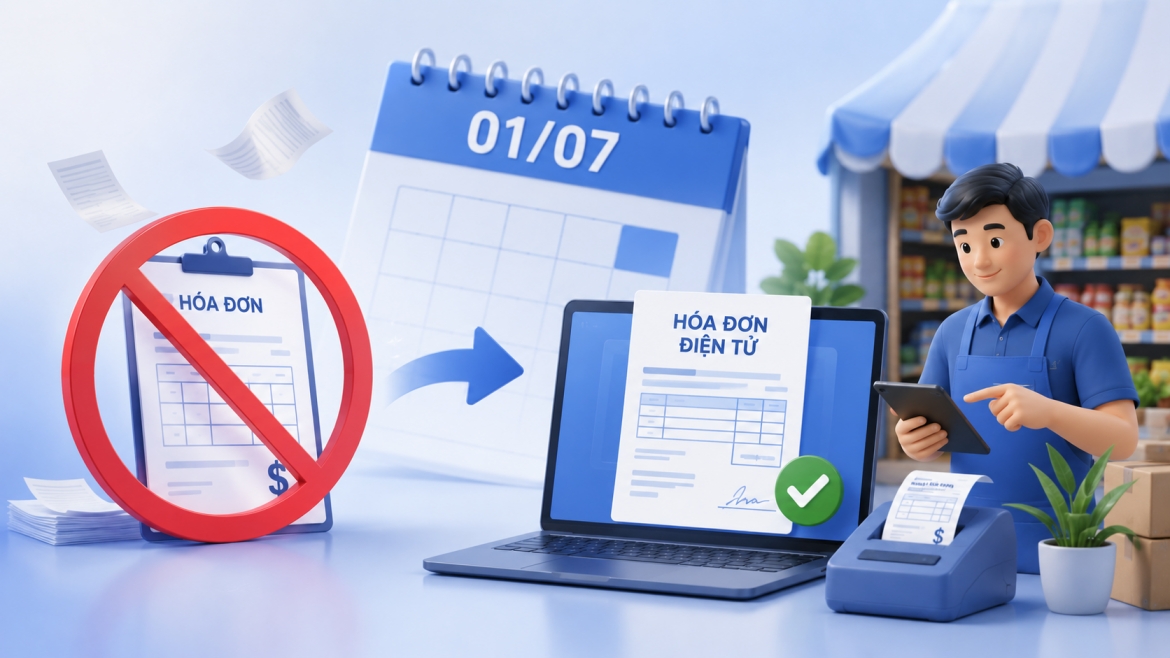 Nhiều trường hợp không phải sử dụng hóa đơn điện tử từ ngày 1/7. Ảnh: AI