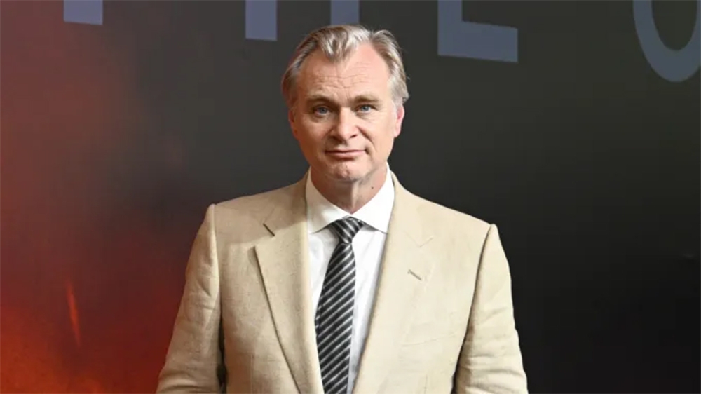 Christopher Nolan tại buổi ra mắt phim The Odyssey ở Mumbai, Ấn Độ, ngày 11/7. (Ảnh: Aalok Soni/Getty Images for Universal Pictures)