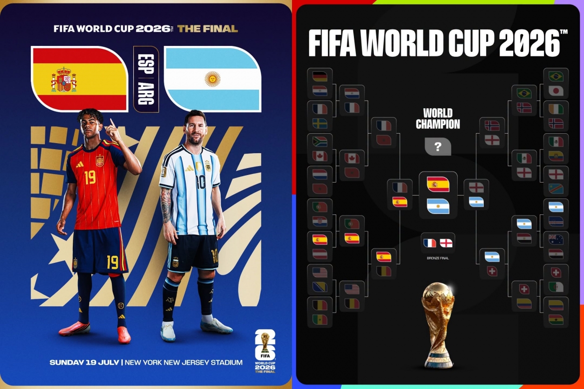 Tây Ban Nha và Argentina tạo nên trận chung kết World Cup 2026. (Ảnh: FIFA)