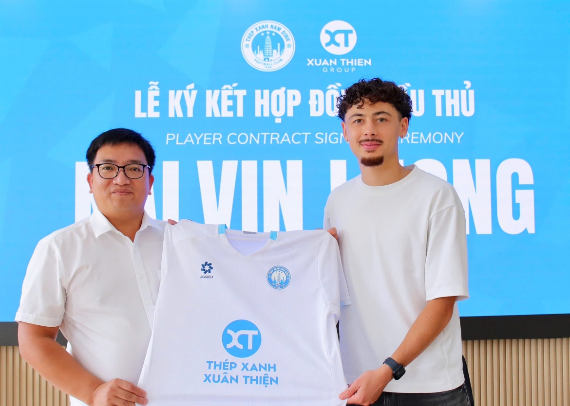 Nam Định chiêu mộ thành công Việt kiều Pháp Kalvin Luong.
