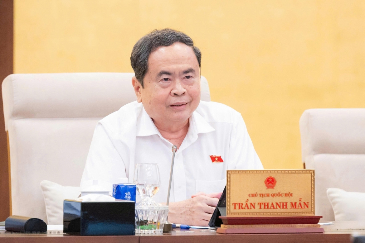 Chủ tịch Quốc hội Trần Thanh Mẫn phát biểu tại phiên họp