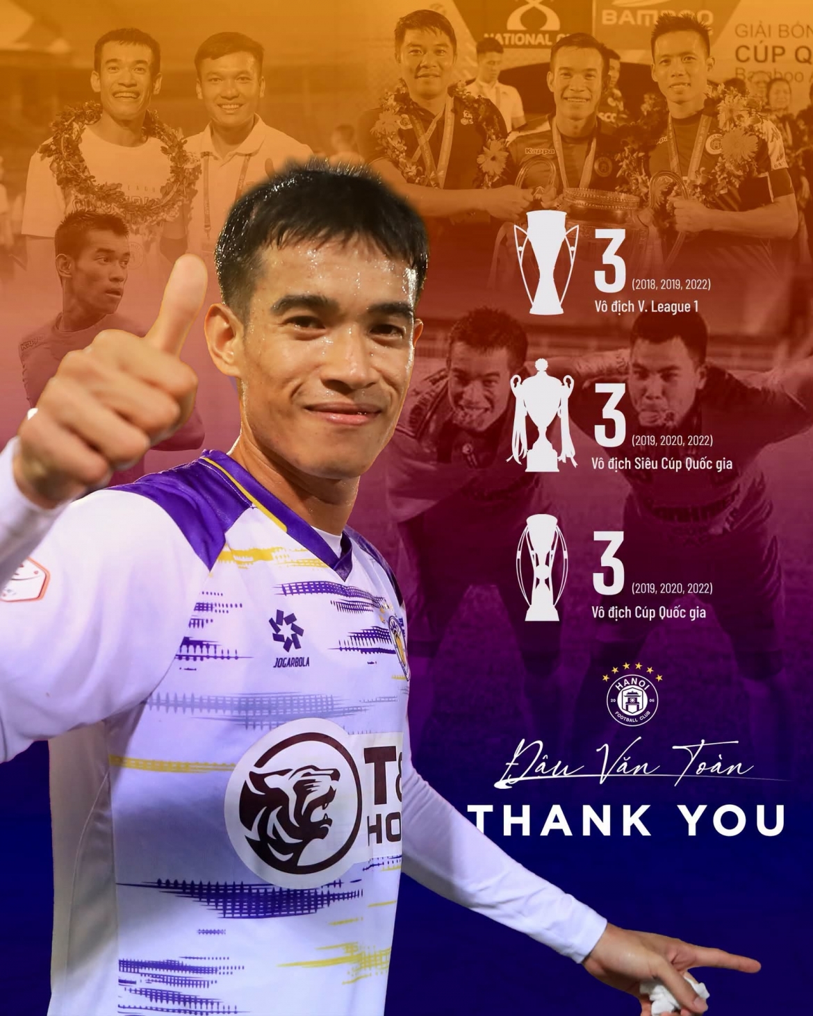Hà Nội FC chia tay Đậu Văn Toàn.