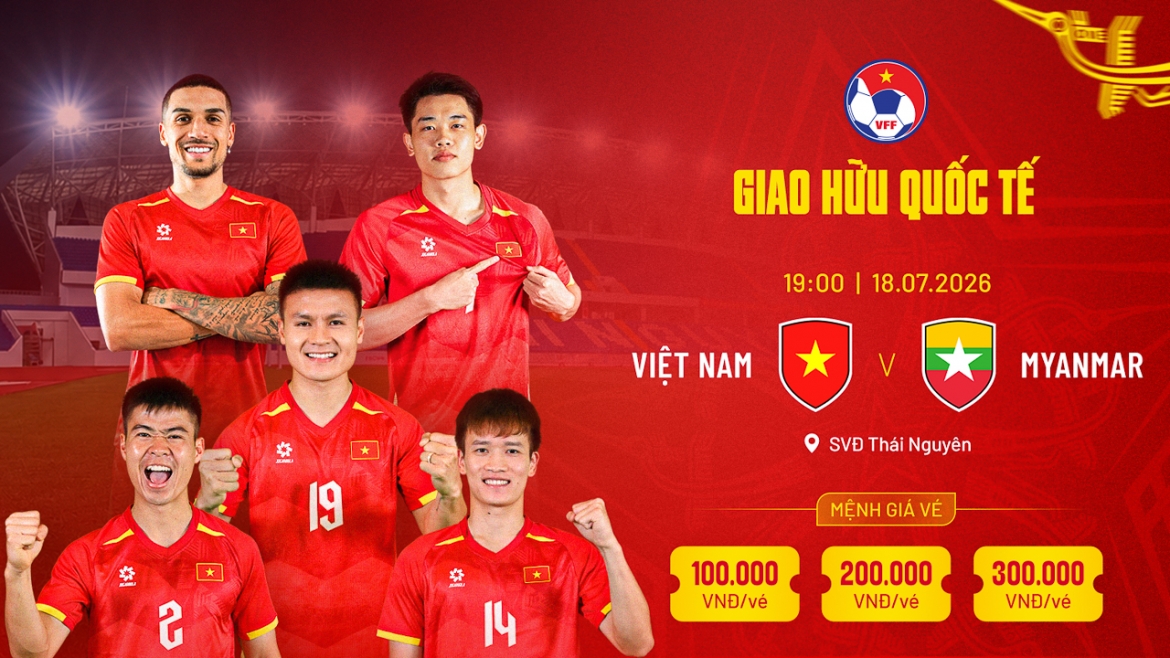 Người hâm mộ có thể mua vé trận đấu giữa Việt Nam vs Myanmar từ ngày mai 8/7.