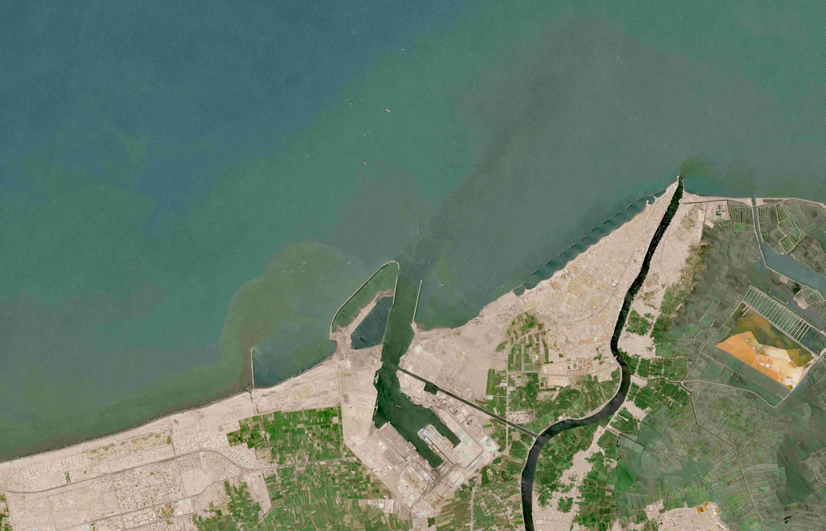 Hình ảnh cảng Damietta, Ai Cập, ngày 28/7 (Ảnh: Reuters)