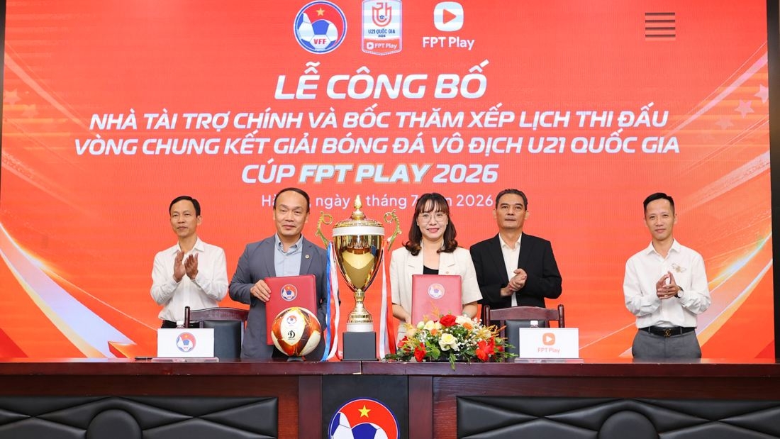FPT Play và VFF chung tay nâng tầm sân chơi U21 Quốc gia 2026.