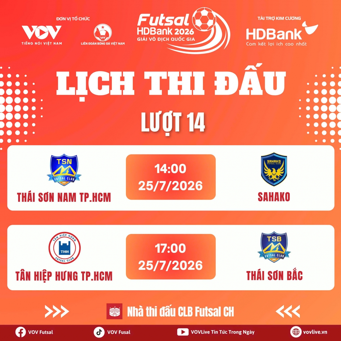 Ảnh: BTC giải Futsal HDBank VĐQG 2026. 