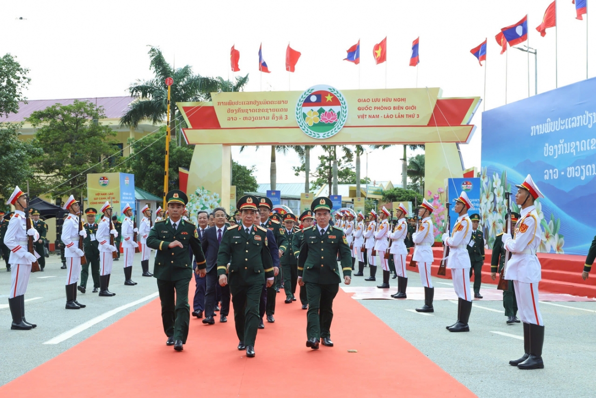 Giao lưu hữu nghị quốc phòng biên giới Việt Nam - Lào 2026 chính thức bắt đầu từ ngày 9/7. Ảnh: Ngọc Lâm