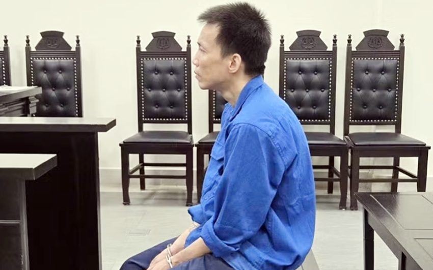 Đỗ Đình Vui tại phiên xét xử. (Ảnh: Xuân Ân)