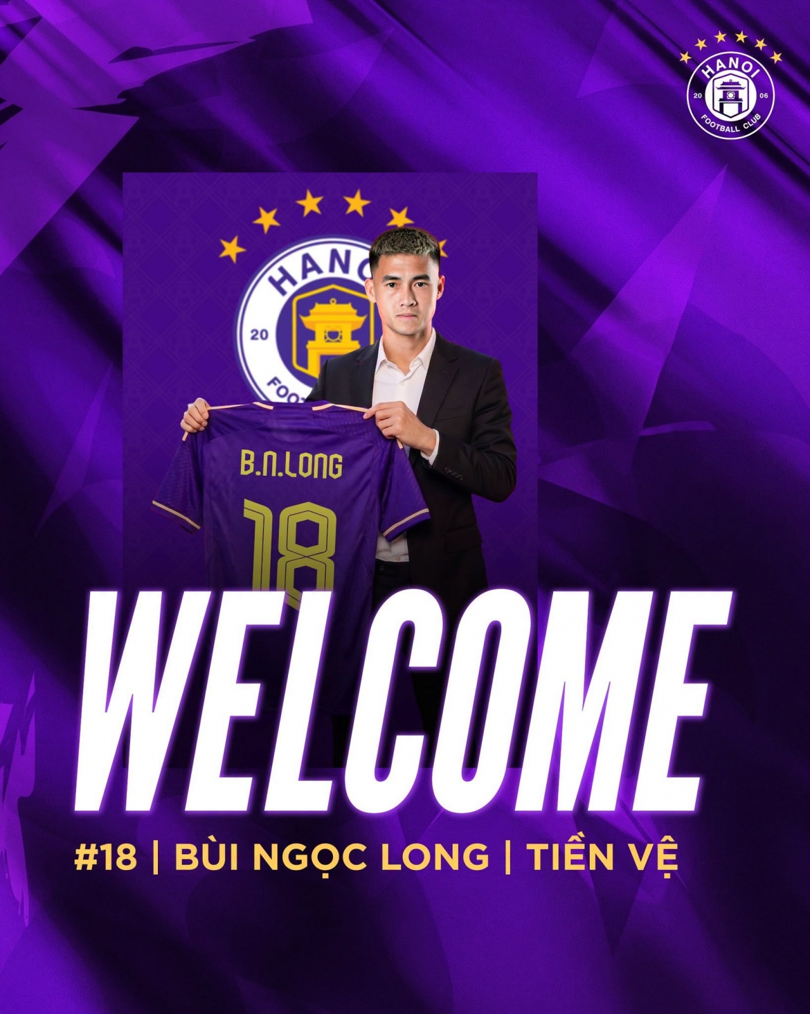 Hà Nội FC ký hợp đồng với Bùi Ngọc Long.