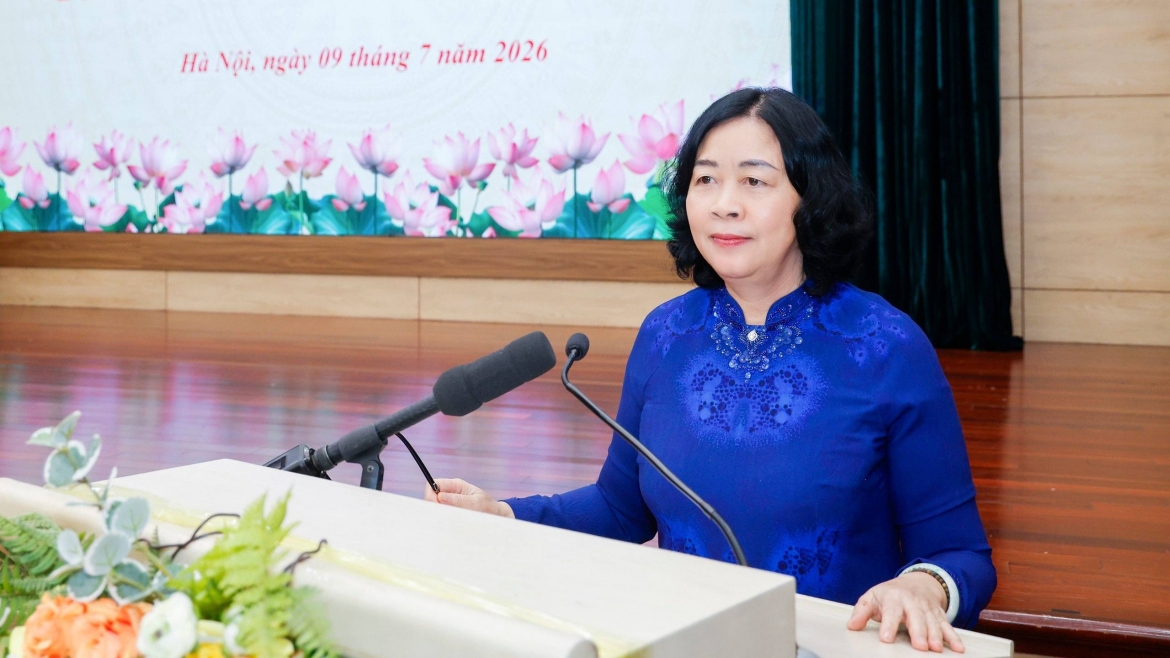 Chủ tịch Ủy ban Trung ương MTTQ Việt Nam Bùi Thị Minh Hoài. Ảnh: Quang Vinh