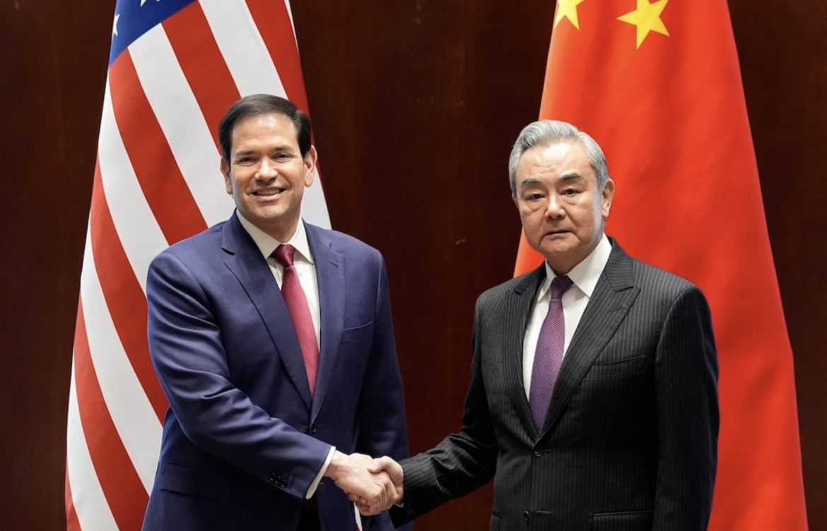 Ngoại trưởng Mỹ Marco Rubio và người đồng cấp Trung Quốc Vương Nghị. Ảnh: Reuters