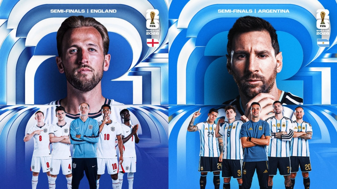 Trận bán kết World Cup 2026 giữa Anh vs Argentina diễn ra lúc 02h00 ngày 16/7. (Ảnh: FIFA)