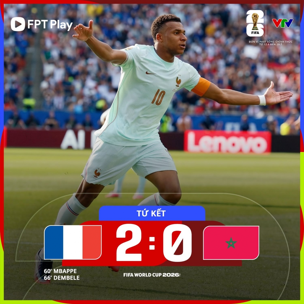 Mbappe tiếp tục tỏa sáng giúp Pháp giành chiến thắng.
