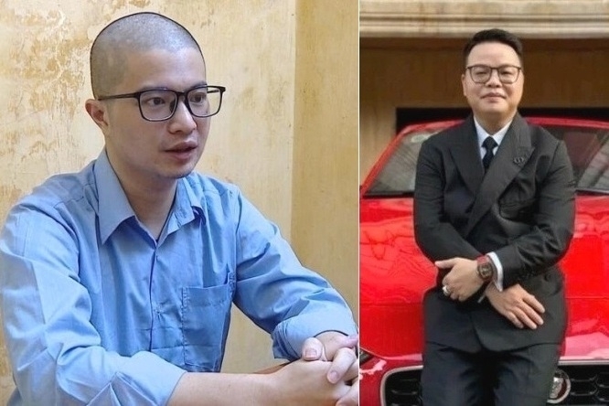 Mr Pips (trái) Phó Đức Nam và Mr Hunter Lê Khắc Ngọ được xác định là hai kẻ cầm đầu đường dây.
