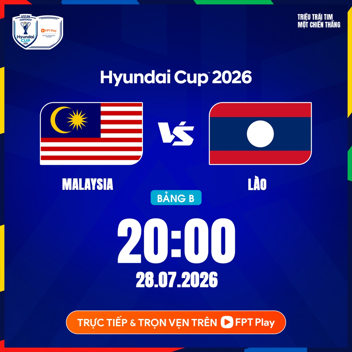 Trận đấu giữa Malaysia với Lào diễn ra vào lúc 20h ngày 28/7.