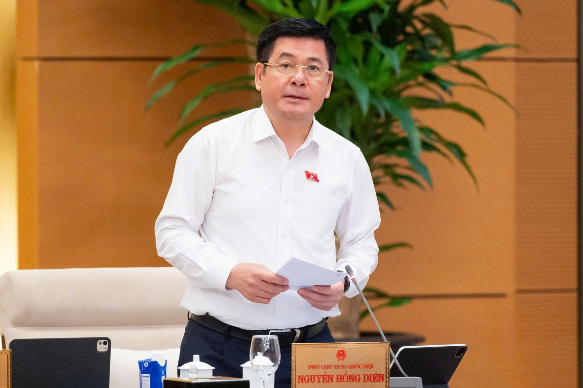Phó Chủ tịch Quốc hội Nguyễn Hồng Diên kết luận phiên họp.